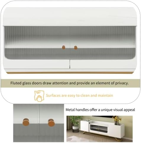 FridayParts Soporte para TV, color blanco