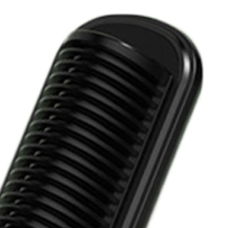 Peine alisador de cabello Termostato inteligente de iones negativos de doble uso para salón de casa Enchufe de EE. UU. 220V (negro)
