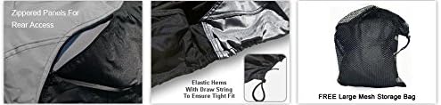 Funda impermeable para moto acuática compatible con Yamaha VX110 2005-2009, color grisnegro, remolcable, protege de la lluvia, el sol y mucho más.