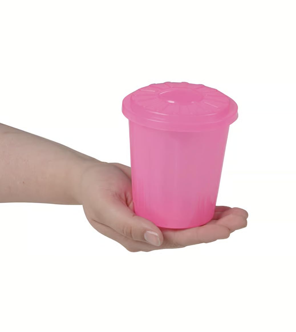 Mini botes de basura brillantes con tapas, recuerdos de fiesta de cumpleaños, decoración de aula, recipientes para golosinas, vasos para lápices,