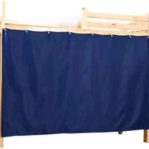 Teanea Cortinas opacas para litera inferior, tamaño individual, 1 panel, azul marino Teanea Cortinas opacas para litera inferior, tamaño individual, 1 panel, azul marino