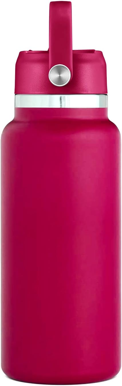 CHEETAH Tapa de popote de repuesto para Hydroflask de boca ancha de 12, 16, 18, 20, 32, 40, 64 onzas, con popotes, cepillo, compatible con otras