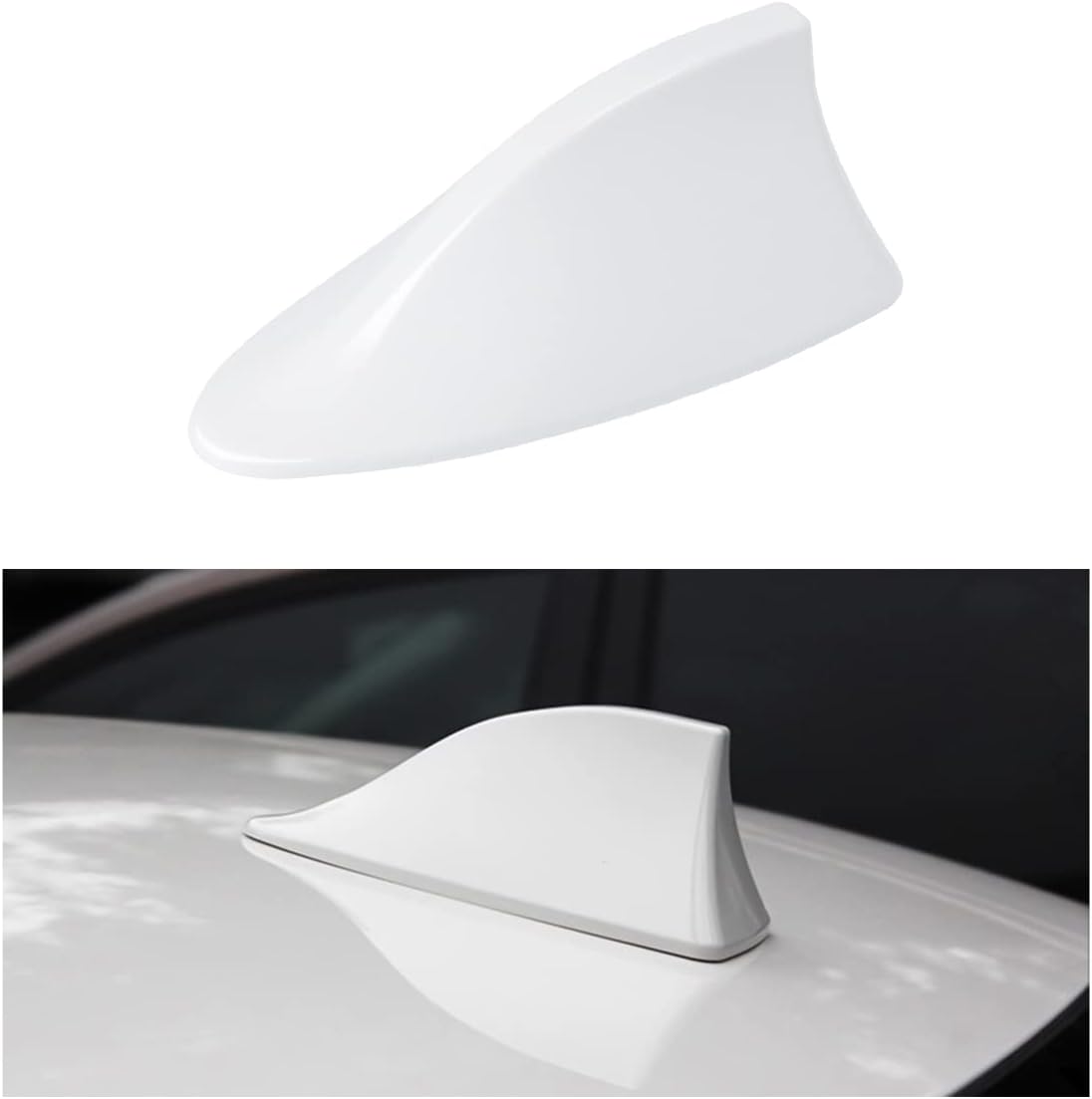 Cubierta de antena de aleta de tiburón para automóvil, antena de techo superior automotriz, base de señal de radio AMFM, cubierta en forma de aleta