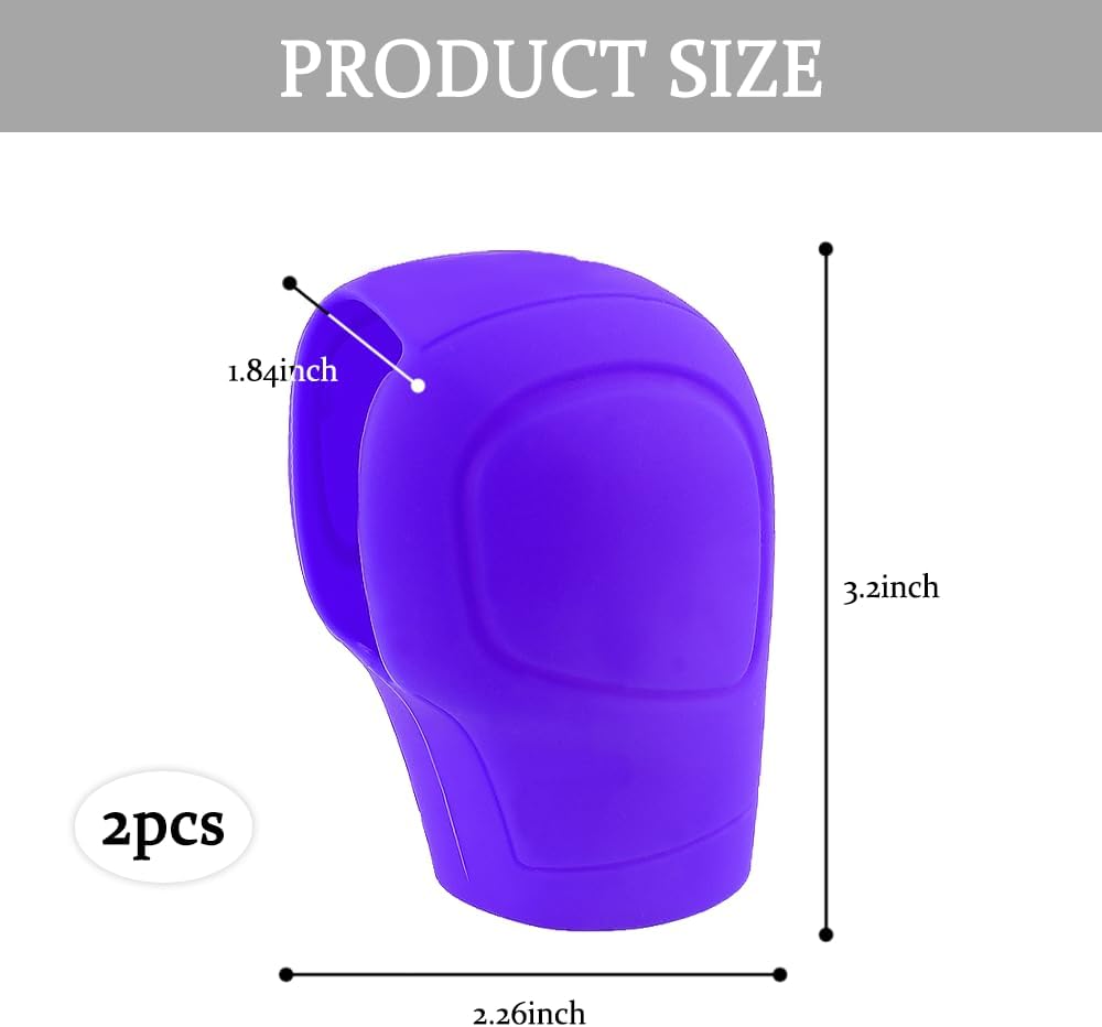 2 fundas de silicona para palanca de cambios de automóvil, cubierta antideslizante para pomo de palanca de cambios automático, protege eficazmente