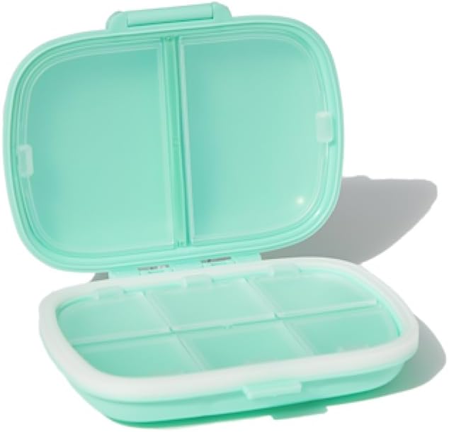Organizador de pastillas de viaje con 8 compartimentos, contenedor de píldoras para medicamentos, vitaminas, joyas y artículos pequeños, farmacia de