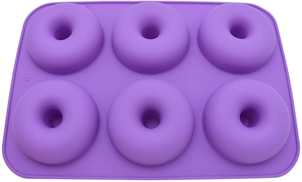 Molde de silicona para panadería de 6 cuadrículas, molde de dona antiadherente, molde de dona para el hogar, hecho a mano, postre hecho a mano,