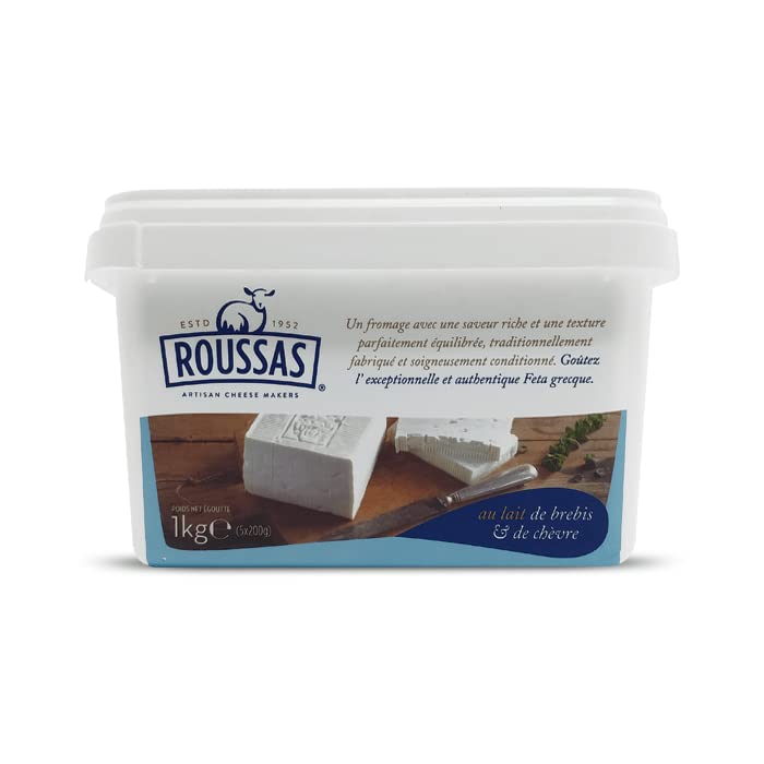 Roussas Queso feta griego, 1 kg (2.2 lb)