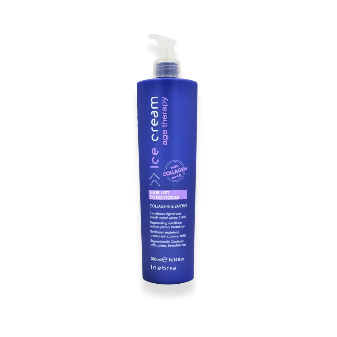 Juego de champú y acondicionador Ice Cream Age Therapy Tratamiento revitalizante y regenerador con colágeno, elastina y zafiro para cabello dañado y