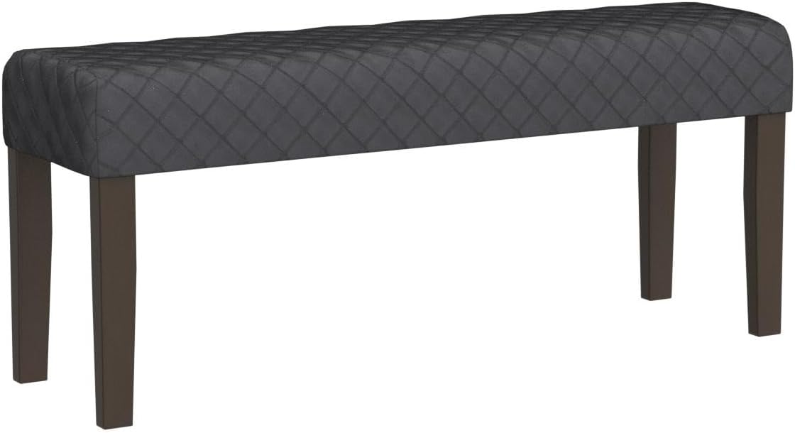 510 DESIGN Cheshire – Banco decorativo para dormitorio, diseño marroquí acolchado de diamante, reposapiés otomano acolchado para sala de estar,