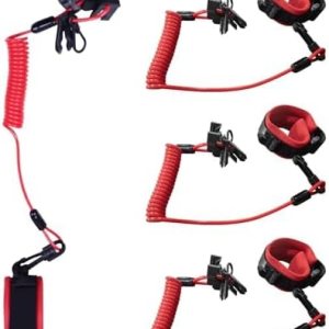 4 cordones para interruptor de barco con correa de muñeca de repuesto para interruptor de parada de emergencia de barco marino, cordón de seguridad 4 cordones para interruptor de barco con correa de muñeca de repuesto para interruptor de parada de emergencia de barco marino, cordón de seguridad