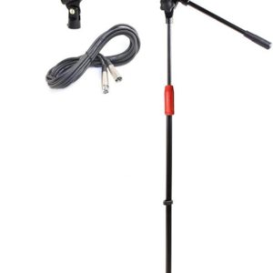 GRIFFIN – Soporte de micrófono con pluma telescópica, cable XLR y clip de micrófono  Trípode de calidad premium para estudio, karaoke, actuaciones GRIFFIN – Soporte de micrófono con pluma telescópica, cable XLR y clip de micrófono  Trípode de calidad premium para estudio, karaoke, actuaciones