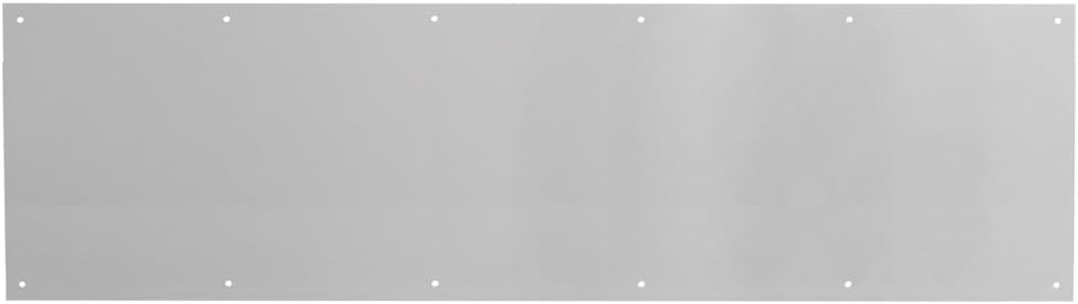 Prime-Line J 4620 – Placa de puerta de 10 x 34 pulgadas, aluminio satinado y placa de patada de puerta Prime-Line MP4837, 6 x 34 pulgadas, aluminio