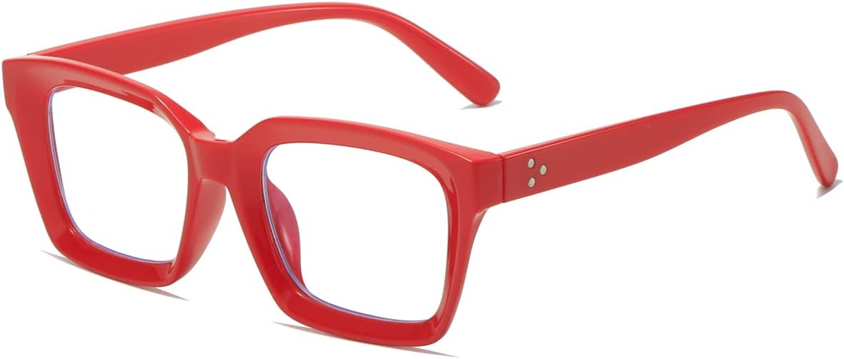 Lentes de bloqueo de luz azul, para lectura en computadora, juegos, televisión, teléfonos, gafas para mujeres y hombres, marco cuadrado grueso 2105
