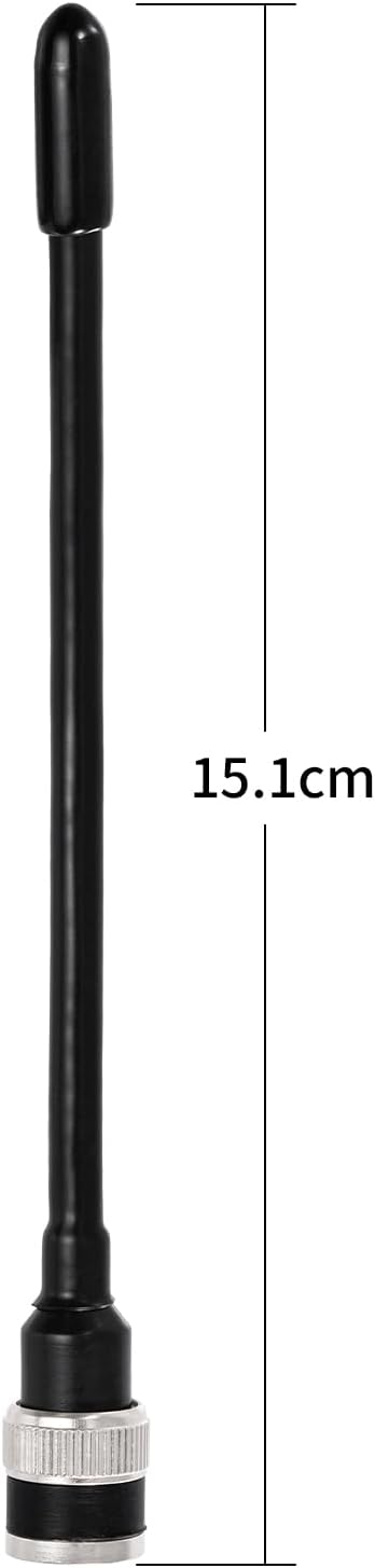Superbat Antena UHF 400-470MHz Antena de radio bidireccional con conector macho BNC, paquete de 2 para transmisor-receptor de radio portátil CB,