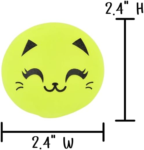 Bola de azúcar exprimible sensorial de 2.4 pulgadas, 6 unidades (caras de animales)