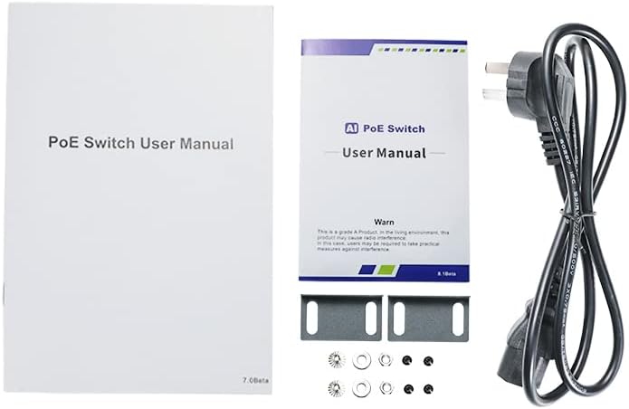 6COM 8 puertos Gigabit PoE Switch, 8 puertos PoE+ 120W 1000Mbps, Plug & Play, 802.3afat, metal sin ventilador no administrado, protección limitada