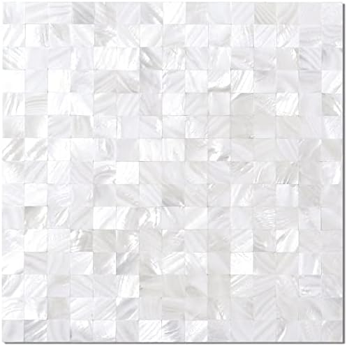 Avant Decor  8 azulejos  Azulejos de mosaico de nácar  Azulejos de cocina para despegar y pegar  Azulejos de pared para pegar  Fácil instalación