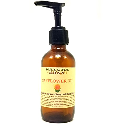 Aceite de semilla de cártamo prensado en frío. Hidratante antienvejecimiento totalmente natural 100% puro rico en ácido linoleico, Omega 3, 6. Uso
