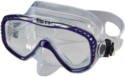 AKONA Tobago – Máscara de buceo con falda de silicona transparente y lente templada única