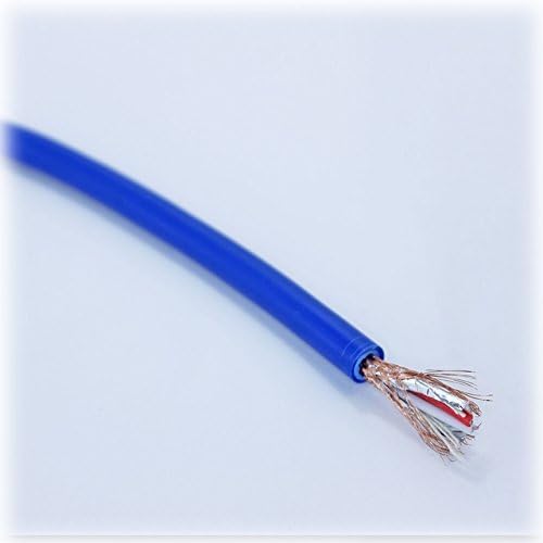 Yovus Carrete de 500 pies de cable de audio profesional blindado equilibrado de 20awg para XLR TRS 2 – Azul