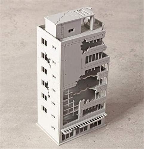 EatingBiting Escala N 1144 1144 Ruined Damaged Building After War Assembling Model Outland Realism Scene for DIY Sand Table Garden Micro Landscape