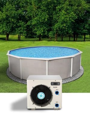 POOLCOMFT -Bomba de calor para piscina 11488BTU (máx.) para piscinas sobre el suelo, calentador de piscina PLC30 para piscinas de hasta 2000