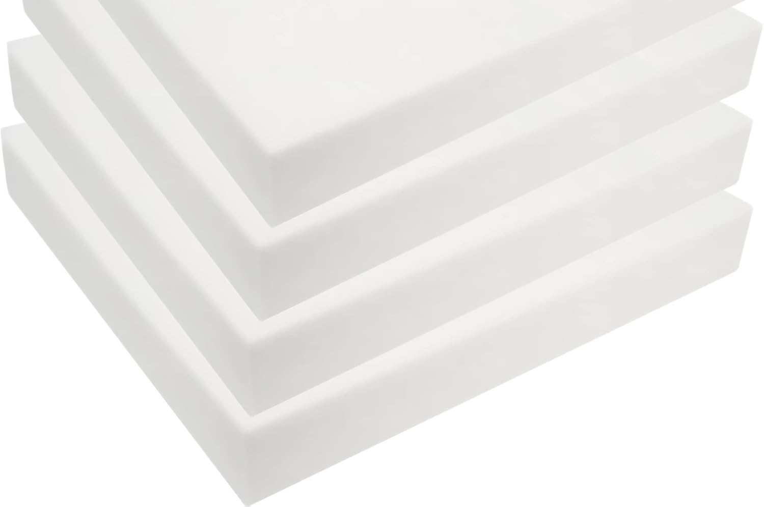 FoamTouch Espuma de tapicería de alta densidad (4 unidades) de 1 pulgada de alto x 24 pulgadas de ancho x 24 pulgadas de largo