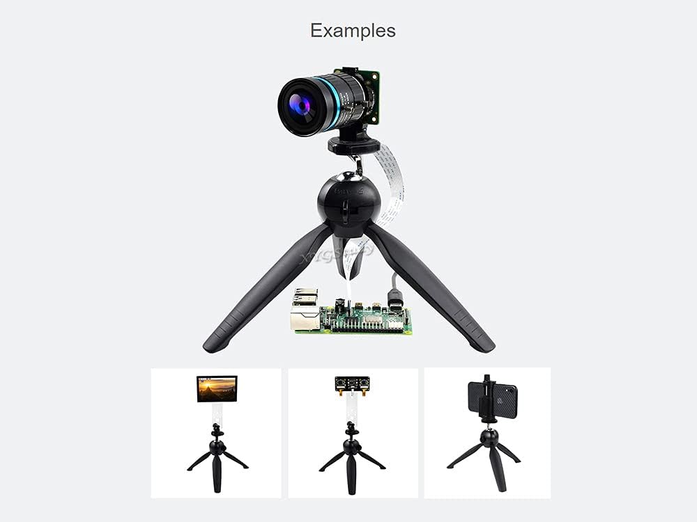 Trípode portátil ligero para cámara Raspberry Pi HQ, soporte de teléfono con rotación de 360, fácil de usar XYGStudy