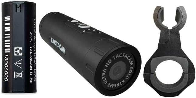 TACTACAM Cámara de acción Solo Xtreme, Ultra HD, 1080 60 FPS para caza, pesca, acción, aventura + soporte (LBAT4 + montaje de barril)