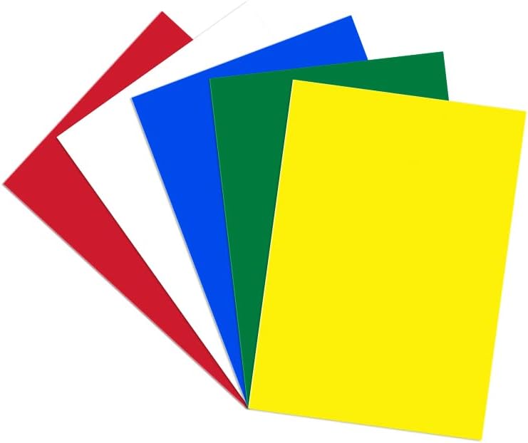 Etiqueta autoadhesiva impermeable PP papel sintético autoadhesivo color autoadhesivo papel de impresión irrompible 10 hojas (mezcla de 5 colores)