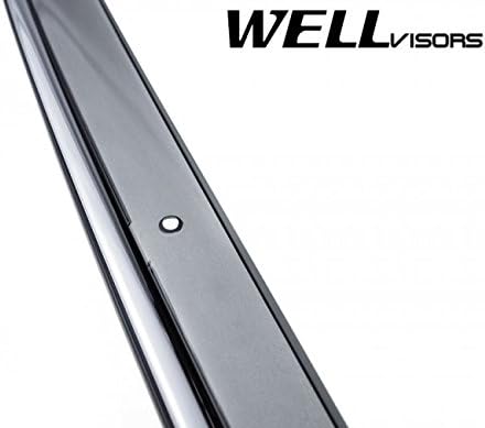 WellVisors Repuesto para Lexus ES300 y ES330 2002-2006 Clip-ON cromado, protector de lluvia lateral teñido de humo, deflectores de ventana 3-847LX010