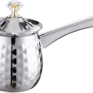 Cafetera martillada de acero inoxidable, cafetera turca griega árabe con tapa y asa, cafetera para estufa, Cezve, Jezve, Jazva, Jazzve, Ibrik, Cafetera martillada de acero inoxidable, cafetera turca griega árabe con tapa y asa, cafetera para estufa, Cezve, Jezve, Jazva, Jazzve, Ibrik,