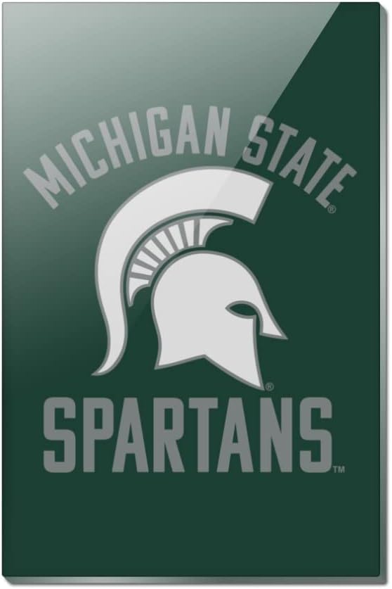 Imán de acrílico rectangular para refrigerador de Michigan State Spartans