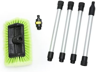 Forgrace Cepillo de lavado de coche de 12 pulgadas con mango largo de 60 pulgadas, cepillo de cerdas suaves para automóvil, camión, barco, RV,