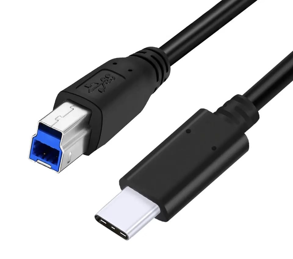 Cable USB tipo C a USB B 3.0 de 6.6 ft USB C macho a USB B macho de alta velocidad 5 Gbps C a B macho Cable