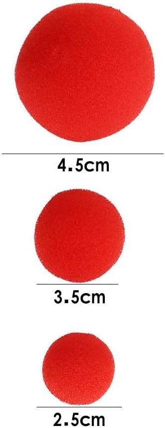 10 piezas de esponja roja suave, bola de esponja mágica, accesorios mágicos, accesorios mágicos, esponja de comedia de 1.0 in1.4 in1.8 in (1.8 in)