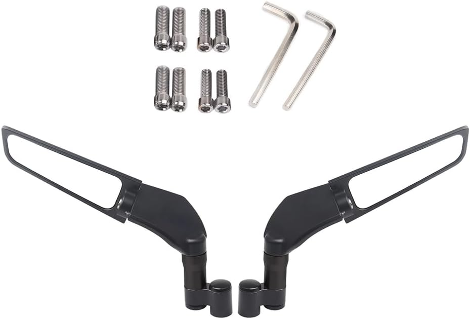para Espejo retrovisor para FZ1 FZ6 FZ8 FZ25 FZ400 FZ07 FZ09 FZ10 FZS15Wind Wing Side Retroviseur Espelhos Moto Accesorios de motocicleta (negro)