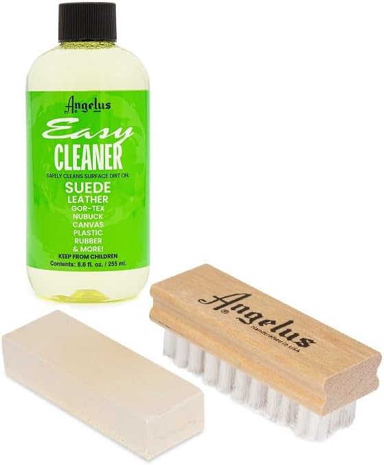 Angelus Easy Cleaner – Limpiador de zapatillas de 8.6 onzas y kit limpiador de gamuzanobuck