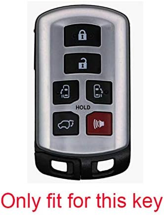 Funda protectora de goma para llavero inteligente con control remoto de goma, compatible con Toyota Sienna 2011 2012 2013 2014 2015 2016 2017 2018