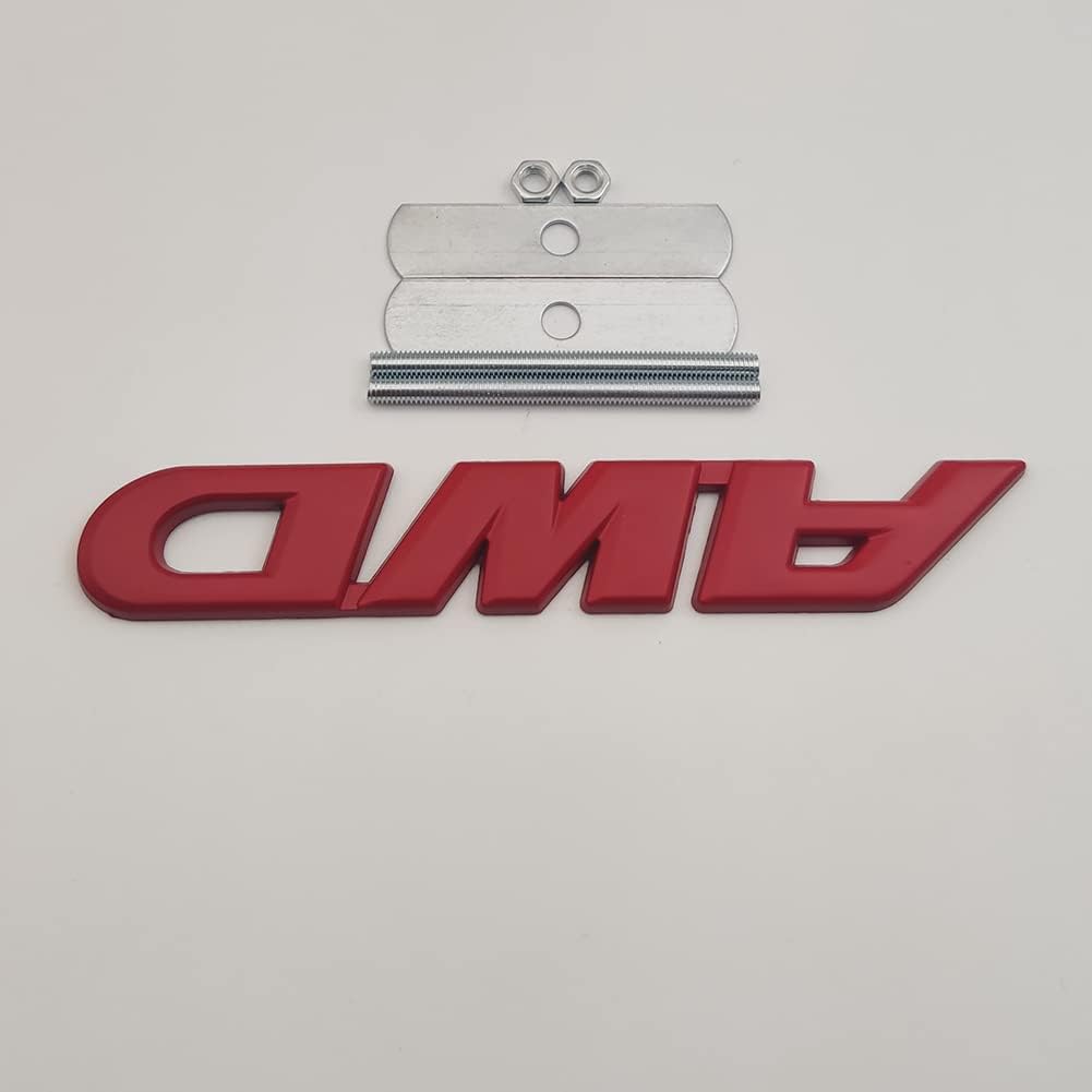 Emblema de metal 3D de la parrilla delantera del coche con logotipo de AWD de tracción total 4 x 4, repuesto deportivo todoterreno para vehículo
