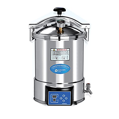 YOHOSO Temporizador de 18L24L Pantalla digital de acero inoxidable portátil Microcomputadora automática Calefacción eléctrica Autoclave