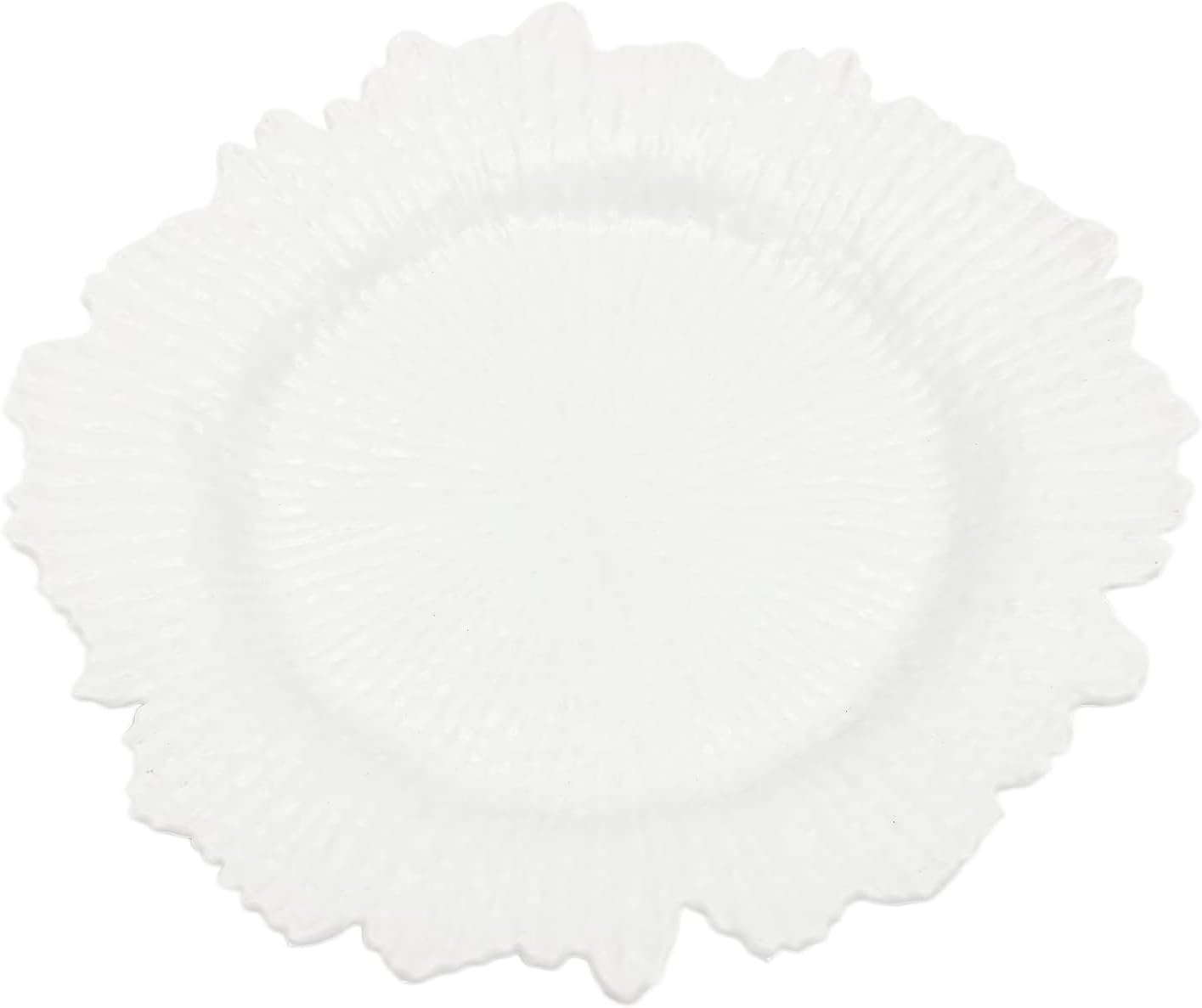 Platos de carga de 12.6 pulgadas, juego de 24, cargadores redondos de plástico metálico para platos llanos, cargadores decorativos para decoración