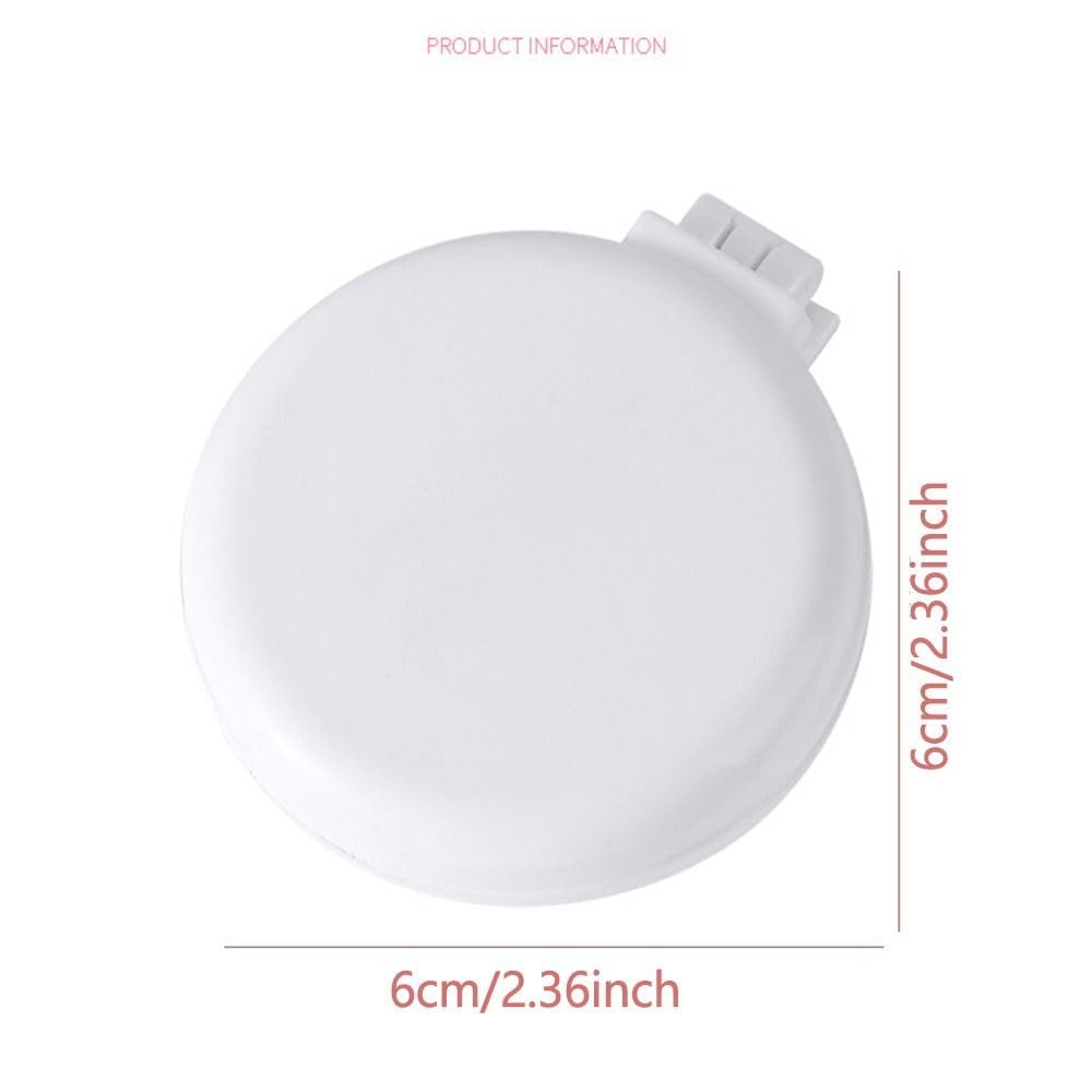 2 cepillos de pelo plegables de viaje con espejo, cepillo de pelo redondo portátil plegable de bolsillo, mini masaje de cabello, espejo compacto con