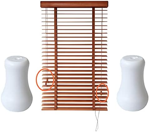 20 piezas de cordón de plástico blanco con borlas, pomos de cordón para ventanas de cortina romana