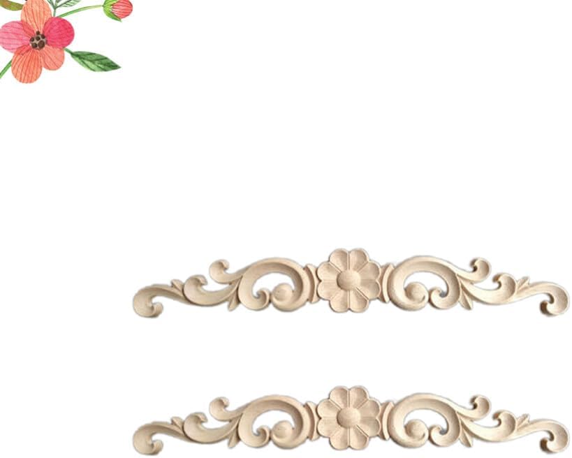 Healifty 2 piezas de ménsulas para encimeras de puerta, apliques de madera para decoración de madera, incrustaciones de madera, marco de esquina,