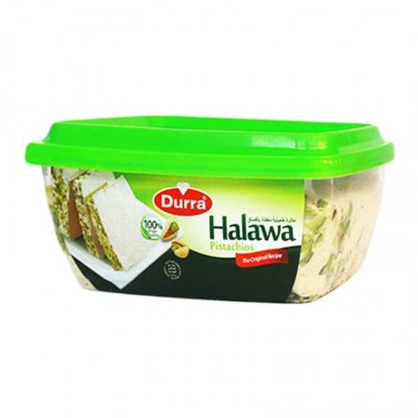 Mediterranean Pistachio Halawa – Durra Pistachio Sesame Tahini Fudge Halva 1 Pack 12.3oz. (12.35 oz) cada uno. – 12.35 oz cada uno