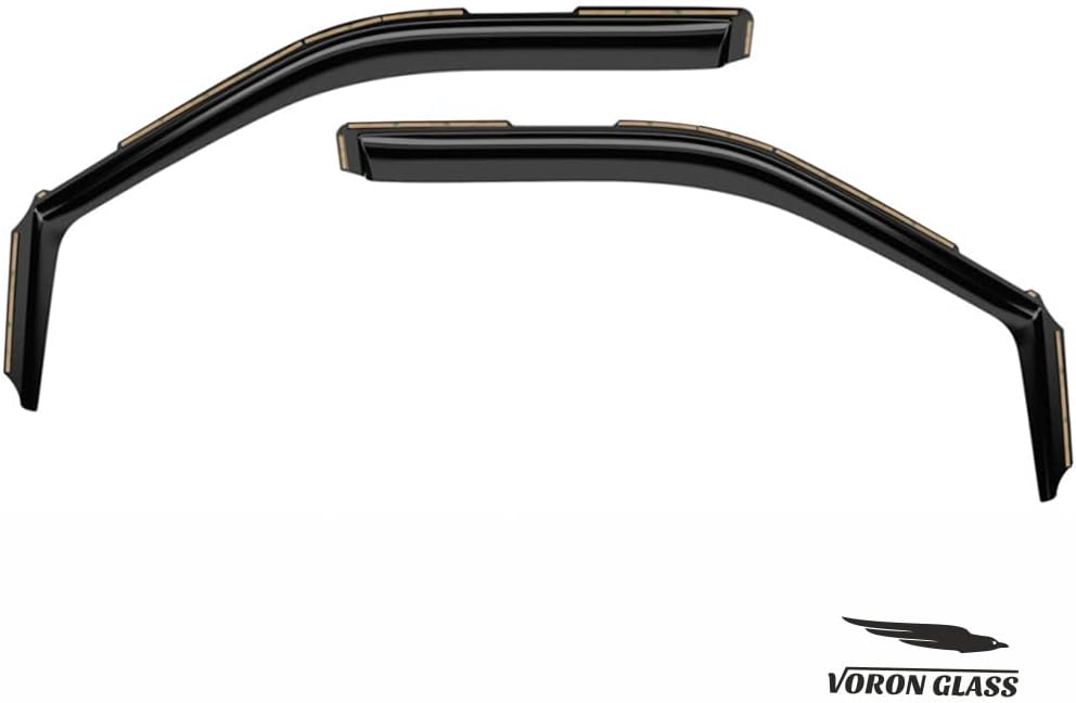 Voron Glass Protectores de lluvia extra duraderos en canal para Ford F150 2021-2024 Regular CabSuperCrewSuperCab, deflectores de ventana, viseras de