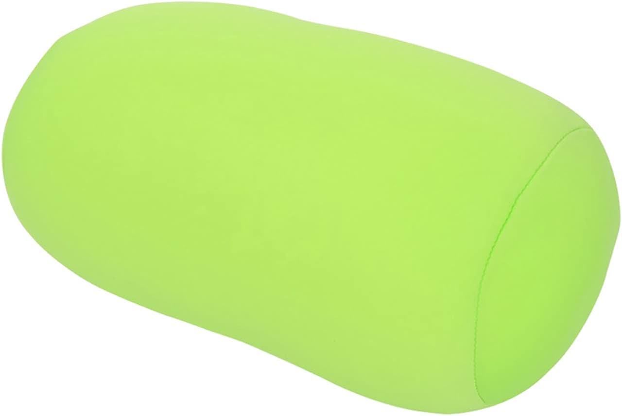 EBTOOLS Cilindro de soporte de espalda inferior Microbead RollRound Neck PillowSmooth Soft Touch FabricTube Soporte cervical para viajes o en casa