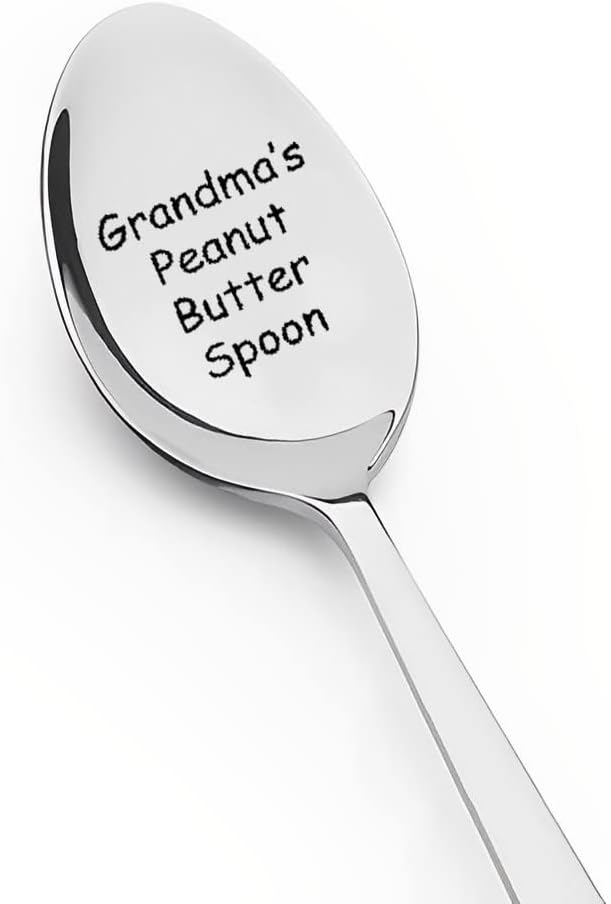 Regalo para la abuela que lo tiene todo, cuchara de mantequilla de maní de la abuela grabada, regalos divertidos para amantes de la mantequilla de
