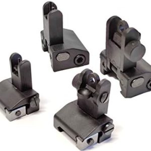 Alta calidad, ultraligero abatible, visión de batalla compensada de transición rápida frontal y trasera para montaje Picatinny (solo precio por un Alta calidad, ultraligero abatible, visión de batalla compensada de transición rápida frontal y trasera para montaje Picatinny (solo precio por un